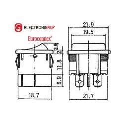 INTERRUPTOR 4P. ON-OFF, 125V. 10A (250V.- 6A)