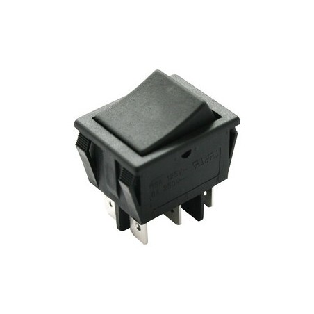 CONMUTADOR BIPOLAR BASCULANTE NEGRO